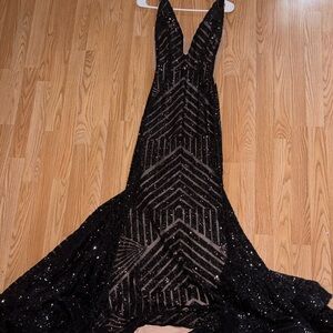 Jovani Black Sequin Mermaid Prom Dress🖤✨